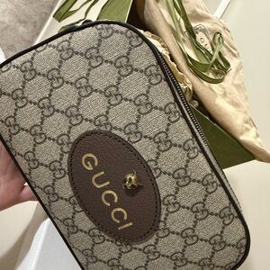 Gucci Beige and Brown Crossbody Bag